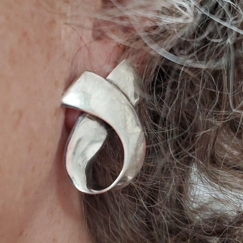 Silver earrings